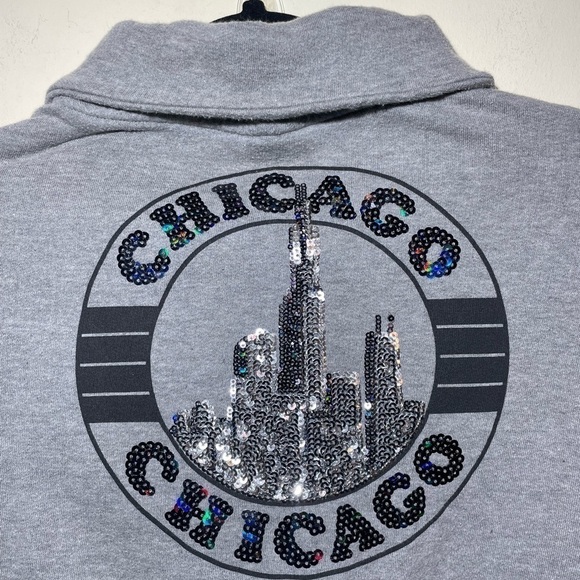 Victoria's Secret Pink Chicago long sleeve half zip pull over jacket 2016 - Picture 2 of 5